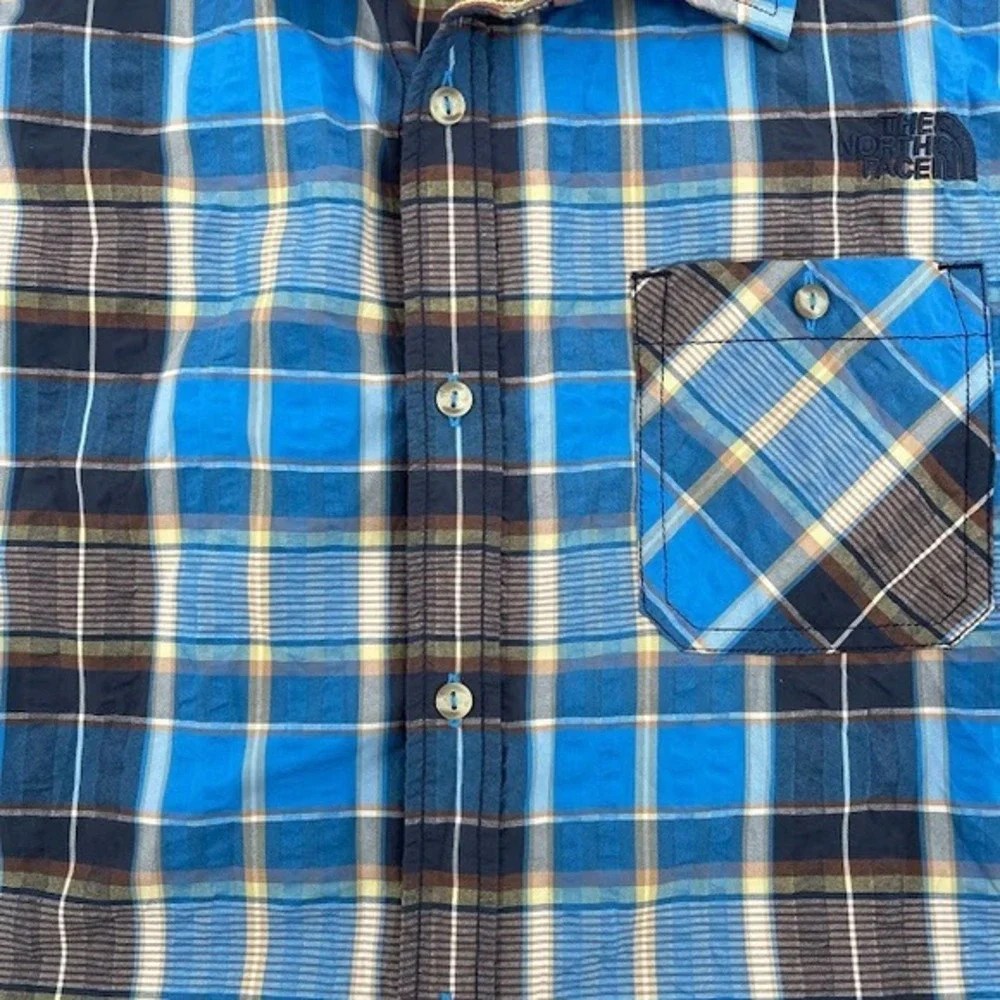 The North Face Plaid Shirt‎ Button Up Short Sleeve Outdoor Casual L